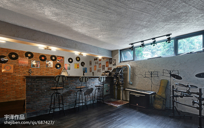 棲園 現代美式-裝修設計效果圖-設計師作品-設計本