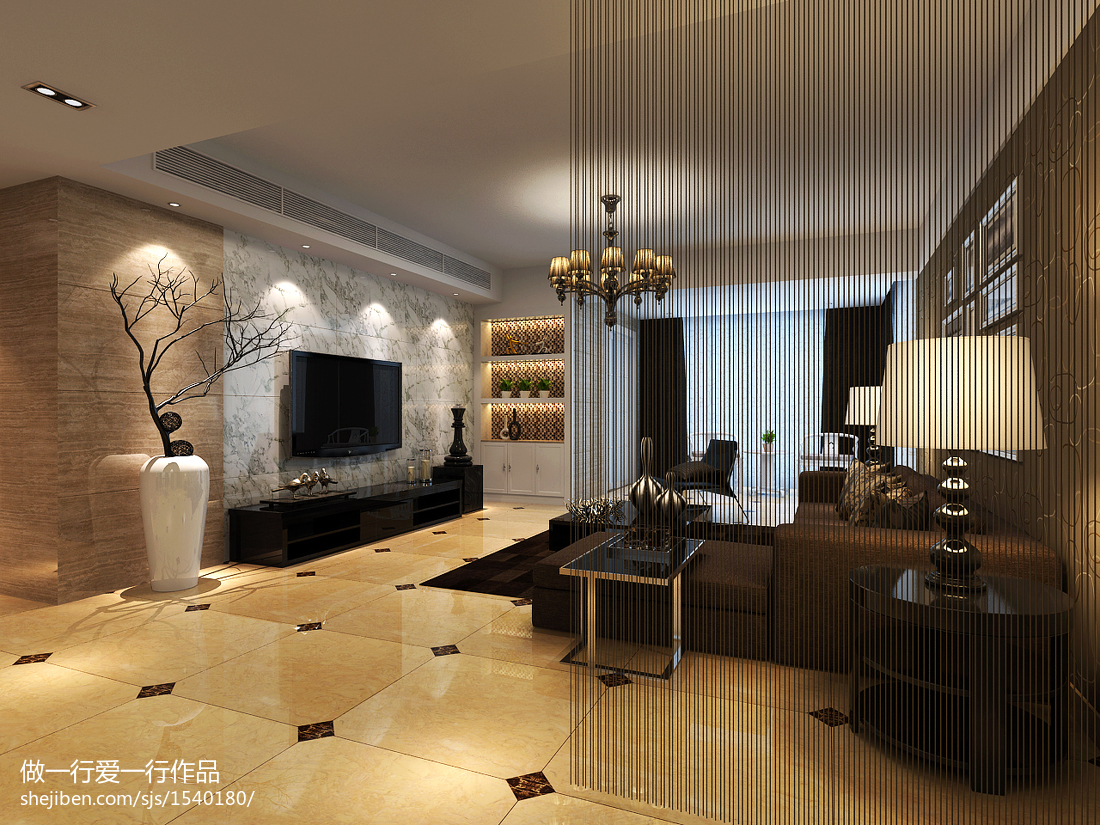 四居室家庭裝修吊頂設(shè)計圖 &ndash; 設(shè)計本裝修效果圖