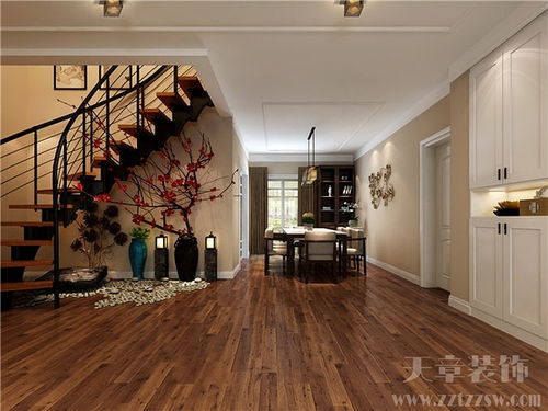 鄭州北大花園200平米現(xiàn)代簡約中式裝修效果圖 天章裝飾設(shè)計(jì)賞析